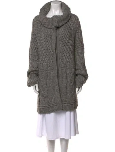 Pre-owned Sportmax Cowl Neck Sweater In Gray