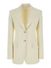 Sportmax Single-breasted Two-button Jacket In White