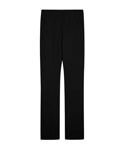 Sportmax Crepe Plain Slim Trousers In Black