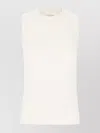 Sportmax Crew-neck Cotton Top Jewel Detail In White
