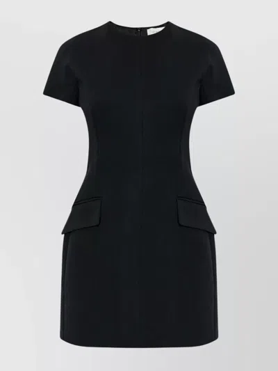 Sportmax Crew Neck Jersey Dress With Dart Detailing In Black