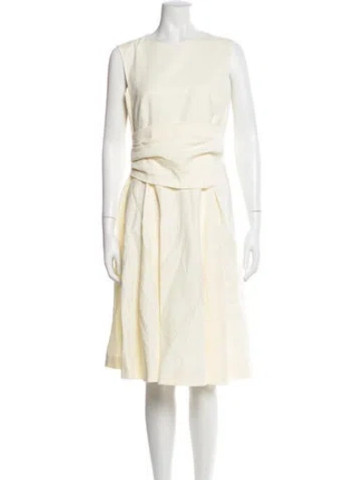 Pre-owned Sportmax Crew Neck Knee-length Dress