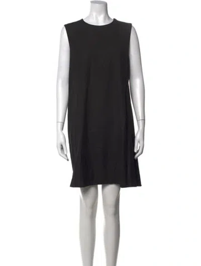 Pre-owned Sportmax Crew Neck Knee-length Dress In Black