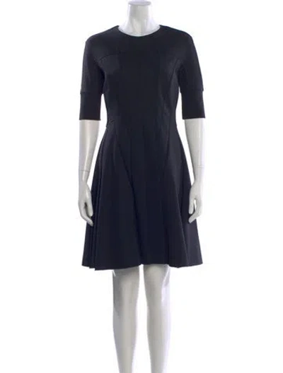 Pre-owned Sportmax Crew Neck Knee-length Dress In Blue
