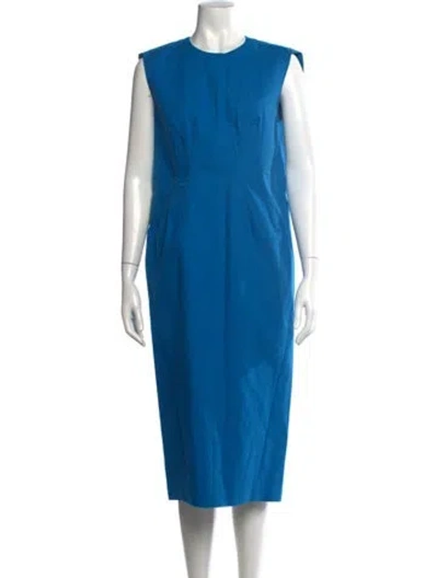 Pre-owned Sportmax Crew Neck Knee-length Dress W/ Tags In Multi