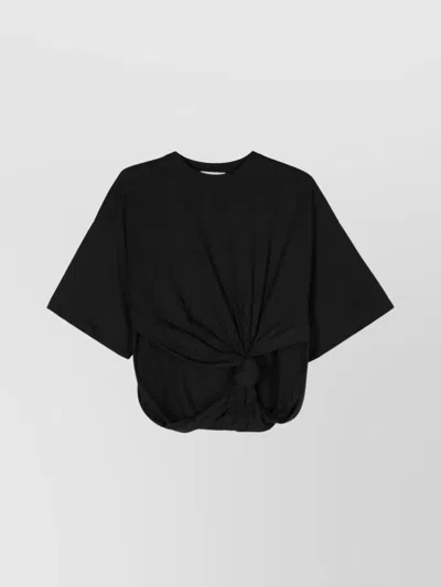 Sportmax Crew-neck Knot Detail Blouse In Black