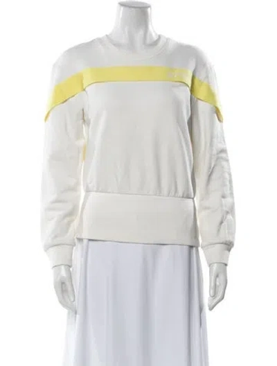 Pre-owned Sportmax Crew Neck Long Sleeve Sweatshirt In Neutral