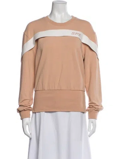 Pre-owned Sportmax Crew Neck Long Sleeve Sweatshirt In Pink