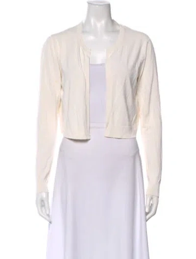 Pre-owned Sportmax Crew Neck Long Sleeve Top In Neutral