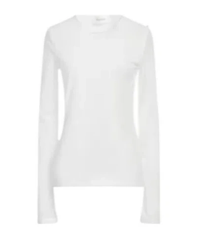 Sportmax Crew Neck Long Sleeve T-shirt In White