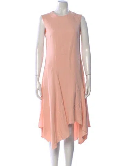 Pre-owned Sportmax Crew Neck Midi Length Dress In Pink