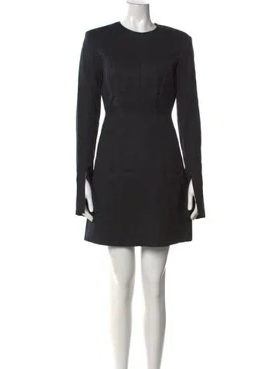 Pre-owned Sportmax Crew Neck Mini Dress In Black