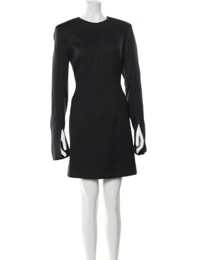 Pre-owned Sportmax Crew Neck Mini Dress In Black