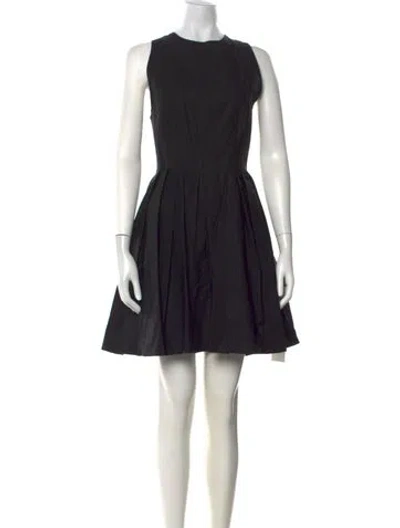 Pre-owned Sportmax Crew Neck Mini Dress In Black/purple