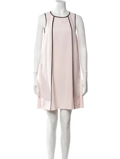 Pre-owned Sportmax Crew Neck Mini Dress In Pink