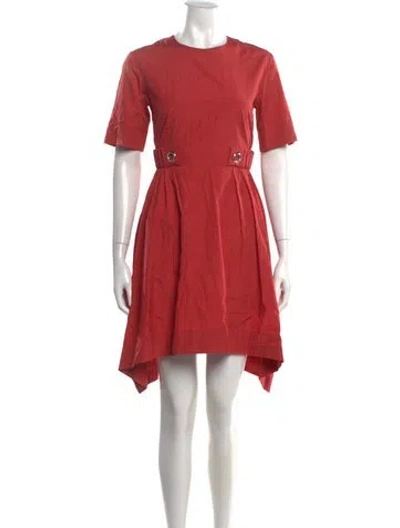Pre-owned Sportmax Crew Neck Mini Dress In Red
