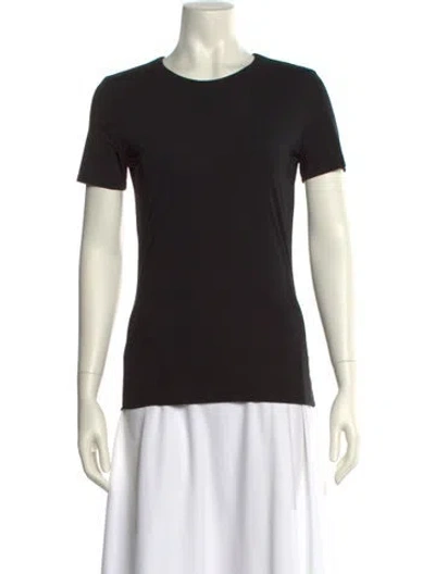 Pre-owned Sportmax Crew Neck Short Sleeve T-shirt In Black