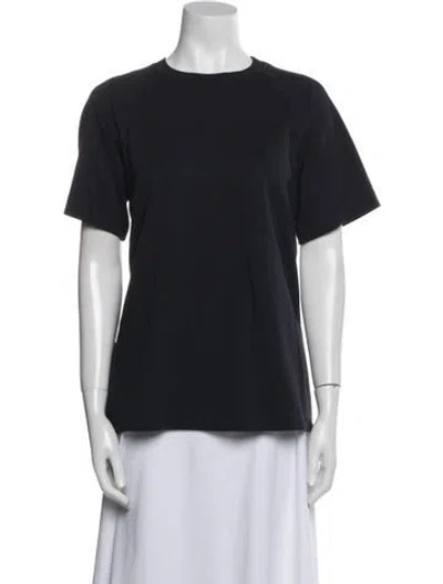 Pre-owned Sportmax Crew Neck Short Sleeve T-shirt In Blue
