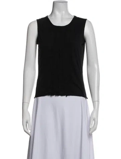 Pre-owned Sportmax Crew Neck Sleeveless Top In Black