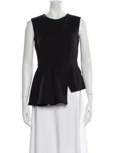 Pre-owned Sportmax Crew Neck Sleeveless Top In Blue