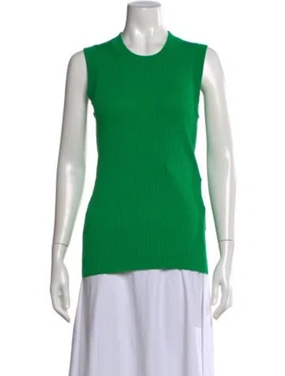 Pre-owned Sportmax Crew Neck Sleeveless Top W/ Tags In Green
