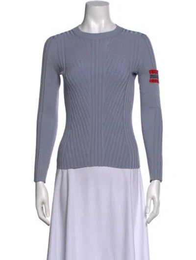 Pre-owned Sportmax Crew Neck Sweater In Blue