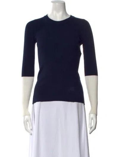 Pre-owned Sportmax Crew Neck Sweater In Blue