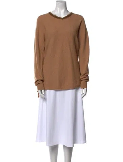 Pre-owned Sportmax Crew Neck Sweater In Brown