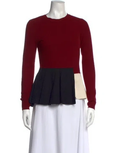 Pre-owned Sportmax Crew Neck Sweater In Red