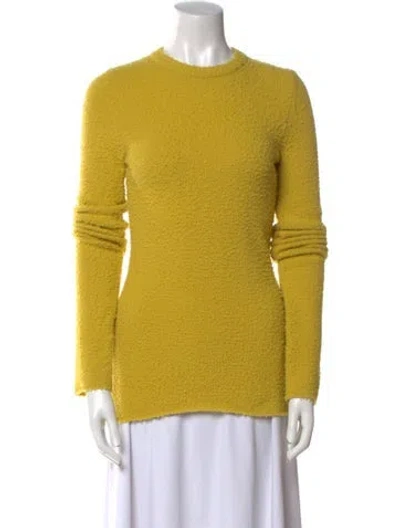 Pre-owned Sportmax Crew Neck Sweater In Yellow