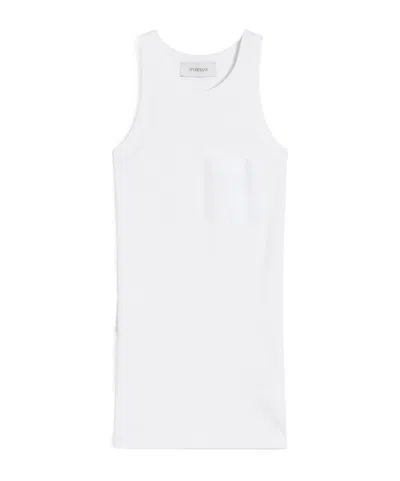 Sportmax Aia Crewneck Sleeveless Top In White