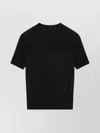 Sportmax Crew Neck Viscose And Wool T Shirt In Black