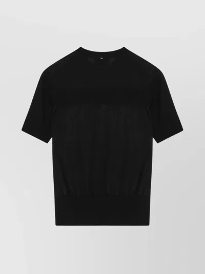SPORTMAX CREW NECK VISCOSE AND WOOL T SHIRT