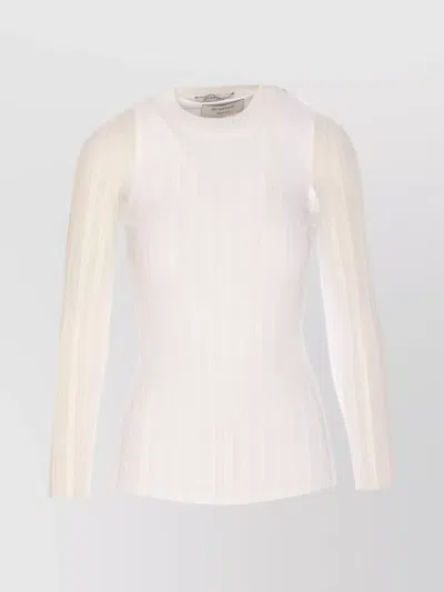 Sportmax Crewneck Knitwear Fitted Silhouette In White