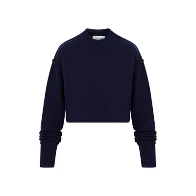 Sportmax Crewneck Long-sleeved Jumper In Blu