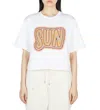 SPORTMAX CROCHET-EMBROIDERED CROPPED T-SHIRT