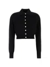 Sportmax Button-front Cropped Cardigan In Black