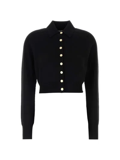 Sportmax Cropped Button-down Cardigan In Black