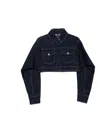 Sportmax Cropped Jacket With Buttoned Pockets And Contrast Stitching