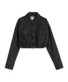 Sportmax Cropped Denim Jacket In Black