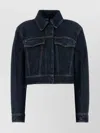 Sportmax Cropped Denim Jacket With Collared Neck
