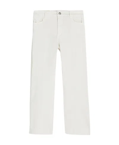 Sportmax Cropped Flared Jeans In White