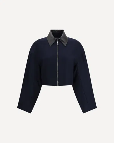 Sportmax Cropped Vacuo Jacket In Virgin Wool In Multi