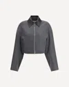 Sportmax Cropped Vacuo Jacket In Virgin Wool In Multi