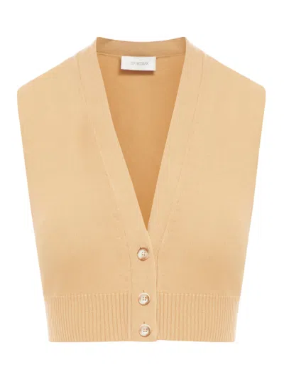 SPORTMAX CROPPED VEST IN STRETCH VISCOSE