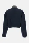 Sportmax Vacuo Contrast-collar Jacket In Blue