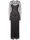 Sportmax Crystal Embellishment Maxi Dress In 黑色