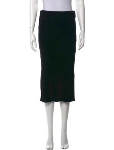 Pre-owned Sportmax Crystal Embellishments Long Skirt In Black