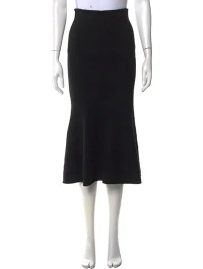 Pre-owned Sportmax Crystal Embellishments Midi Length Skirt In Black