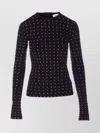 Sportmax All-over Embellished Crewneck Top